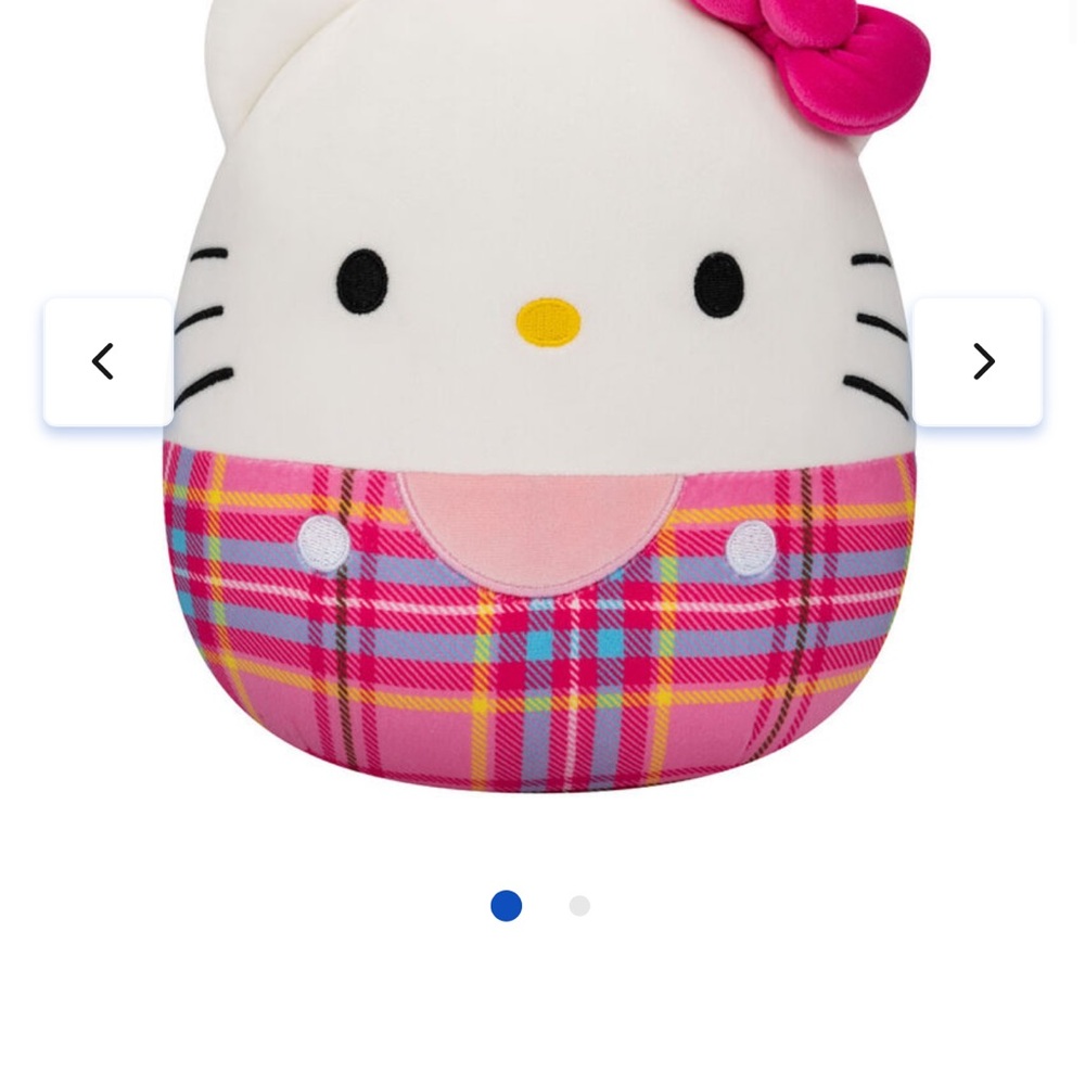 Hello Kitty Pink and White Stuffed Animal with Bow